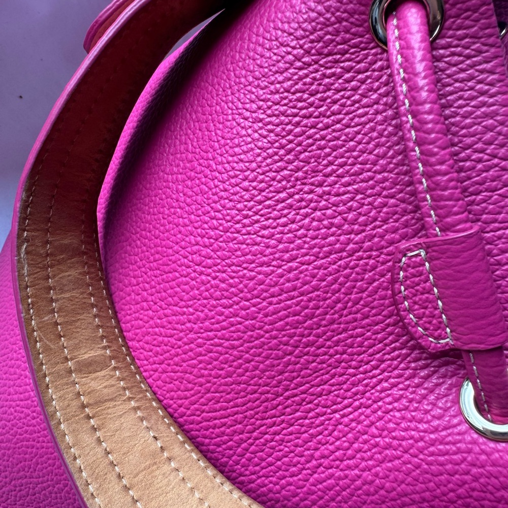 Dooney & Bourke Lucca Leather Drawstring Shoulder Bucket Bag - Picture 6 of 7